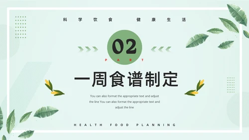 轻食主义素食主义通用PPT模板