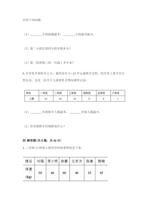 人教版二年级下册数学第一单元 数据收集整理 测试卷精品.docx
