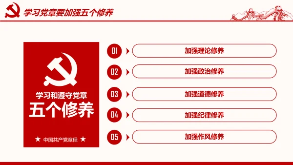 学习解读党的章程十九大新党章PPT微党课