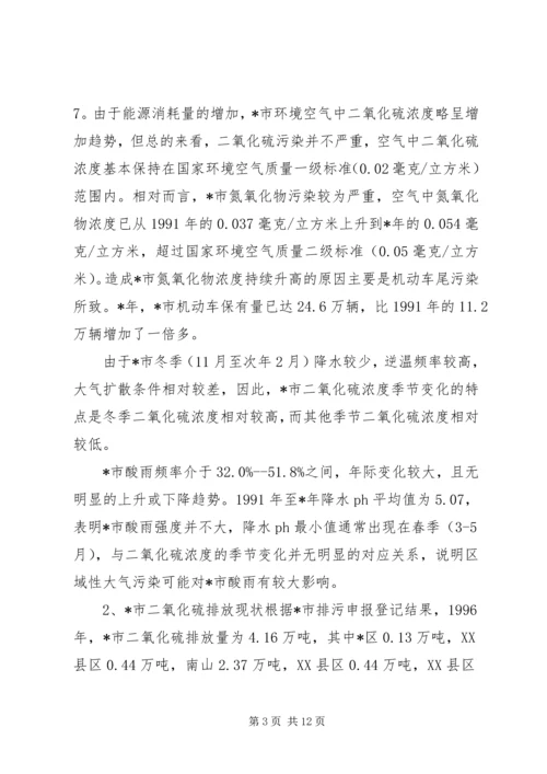 市酸雨污染综合防治计划.docx