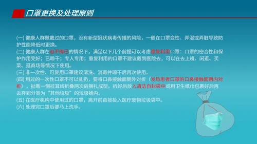 口罩正确使用指引PPT模板