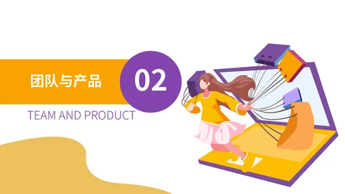 橙色卡通简约商业营销策划方案PPT模板