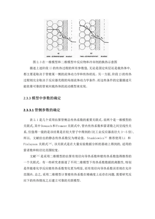 列管式固定床反应器的模拟与设计-毕业设计.docx