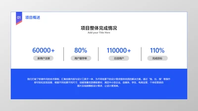商务风蓝色并列关系4项
