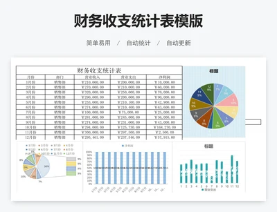 财务收支统计表模版
