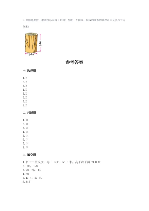 北师大版小学六年级下册数学期末综合素养测试卷【培优】.docx