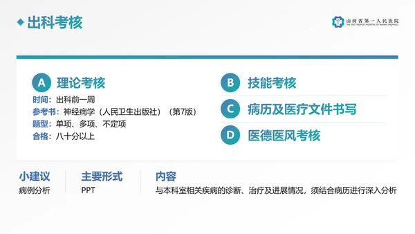 神经内科入科教育PPT课件模板