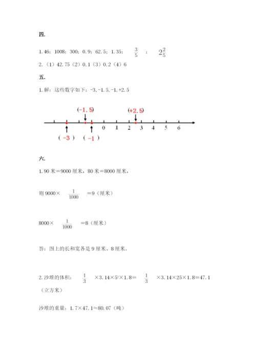 四川省【小升初】2023年小升初数学试卷精品（易错题）.docx
