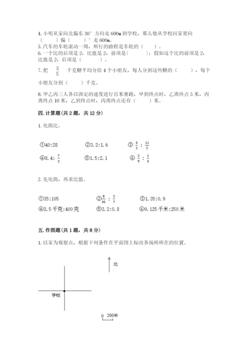 人教版小学六年级上册数学期末测试卷精品（b卷）.docx