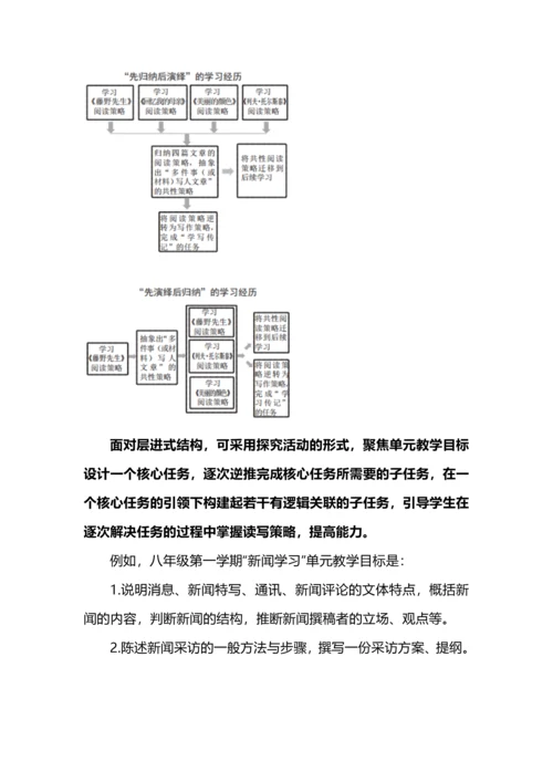 学科核心素养视野下的初中语文单元教学设计.docx