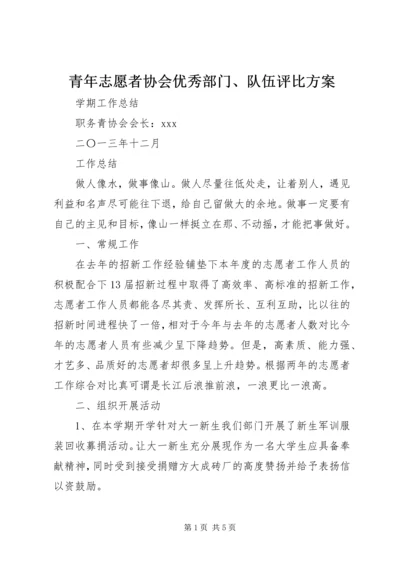 青年志愿者协会优秀部门、队伍评比方案 (2).docx