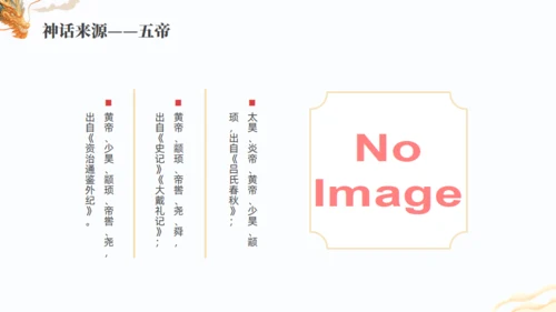上古神话故事三皇五帝通用PPT模板