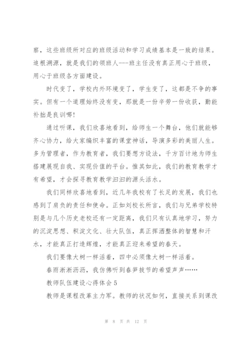 教师队伍建设心得体会5篇.docx