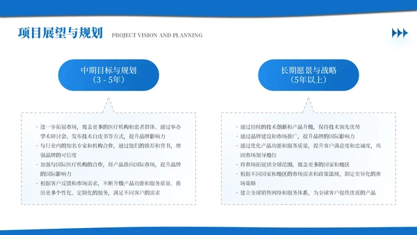 蓝色商务风医疗通用创新商业计划书模板
