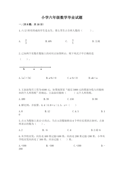 小学六年级数学毕业试题精品（完整版）.docx