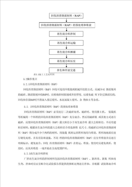 厂拌热再生施工工法