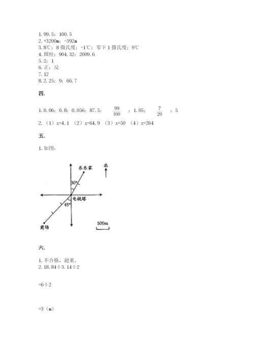 小学六年级升初中模拟试卷带答案（能力提升）.docx