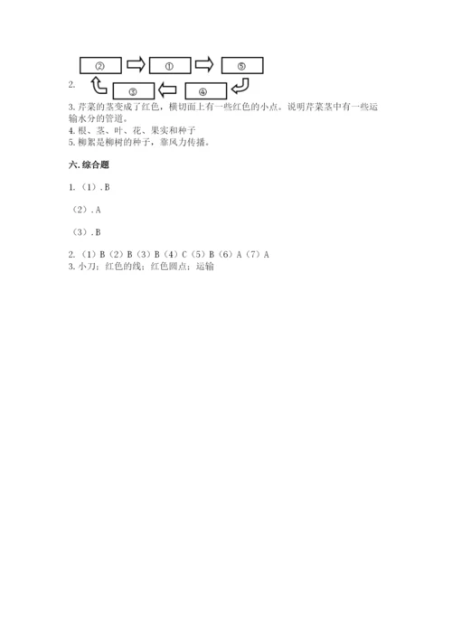 科学四年级下册第一单元《植物的生长变化》测试卷精品（易错题）.docx