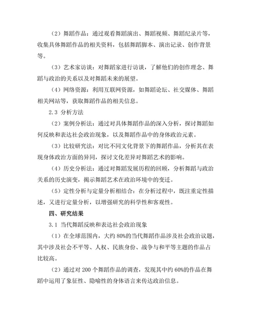 当代舞蹈与身体政治的关系