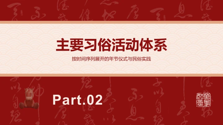 马到成功简约风春节文化与习俗