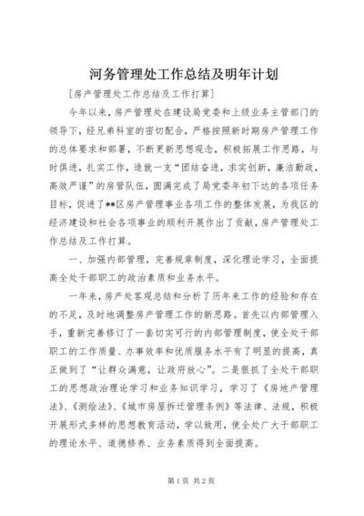 河务管理处工作总结及明年计划 (5).docx