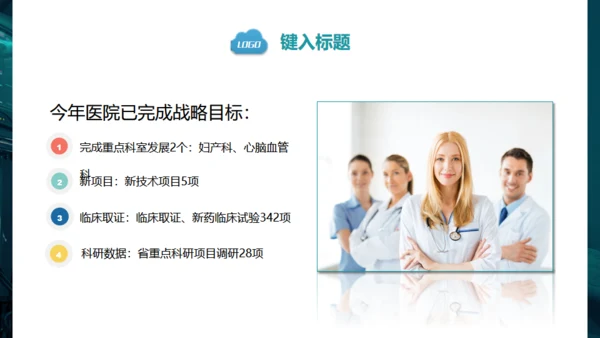 医疗系统汇报通用PPT免费模版
