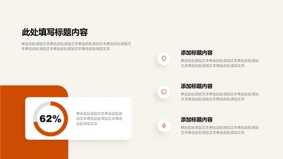 图表页-橙色简约风3项对比饼图