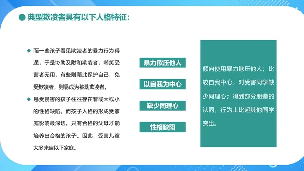中小学生校园欺凌暴力主题班会课件ppt模板
