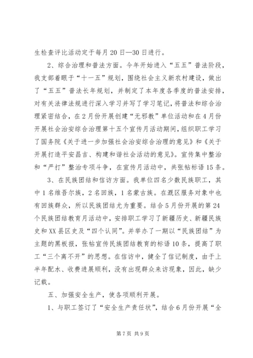 水管站半年党建工作汇报材料 (5).docx