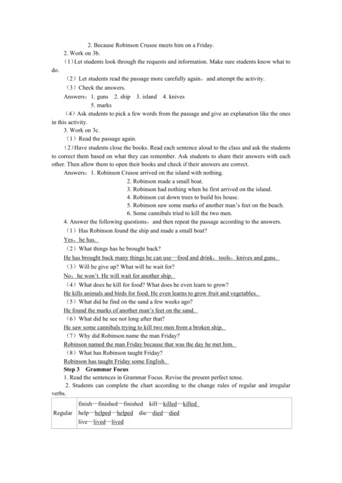UNIT 8 Period 2 （Section A 3a-4c）教学详案