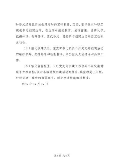 “五好”党支部创建活动实施方案.docx
