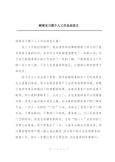 销售见习期个人工作总结范文.docx