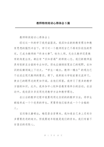 教师特岗培训心得体会5篇.docx