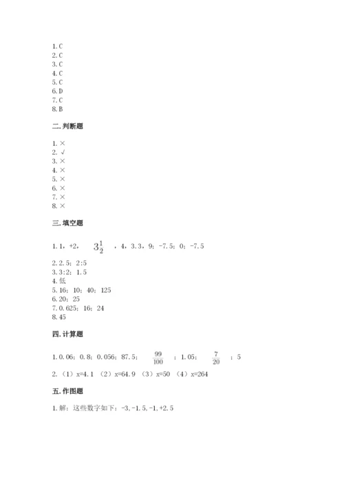 北师大版小学数学六年级下册期末检测试题（精选题）.docx