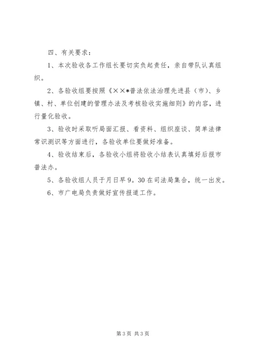 普法依法治理先进单位考核验收的安排意见 (7).docx