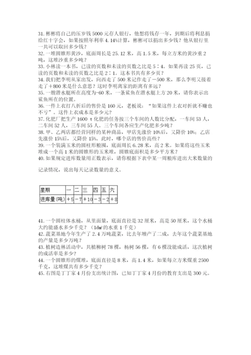 六年级小升初数学解决问题50道必考题.docx