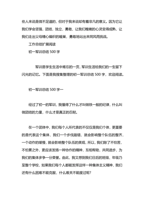 初一军训总结900字.docx