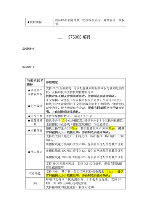 H3C-华三交换机招标参数整理V1.1-6.6.docx