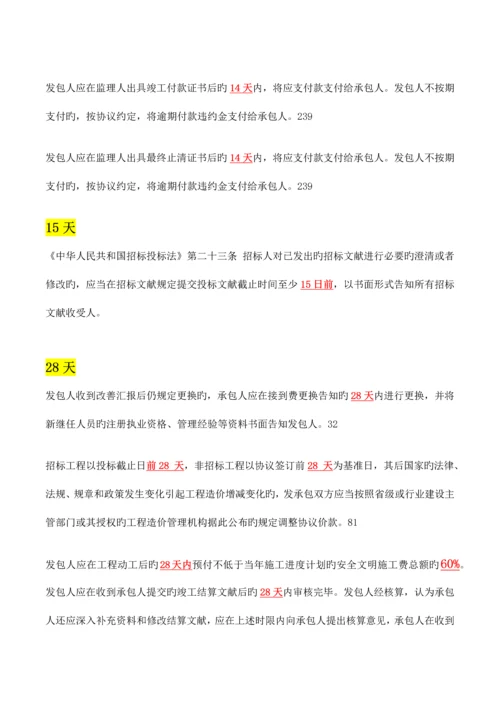 2023年二级建造师管理天数的整理.docx