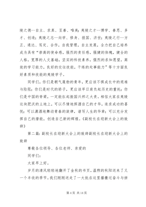 副校长在迎新大会上的致辞(精选多篇).docx