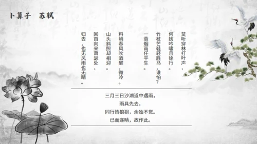 苏轼诗词赏析通用PPT模板