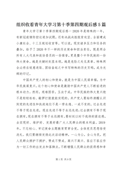 组织收看青年大学习第十季第四期观后感5篇.docx