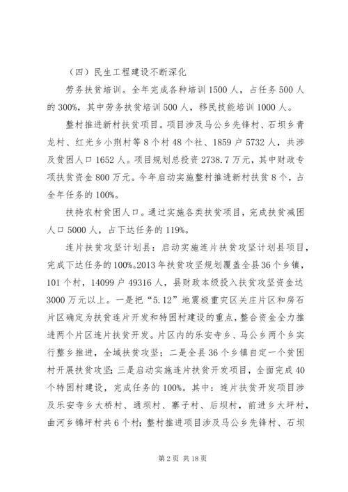 县扶贫开发和移民工作局年度工作报告.docx