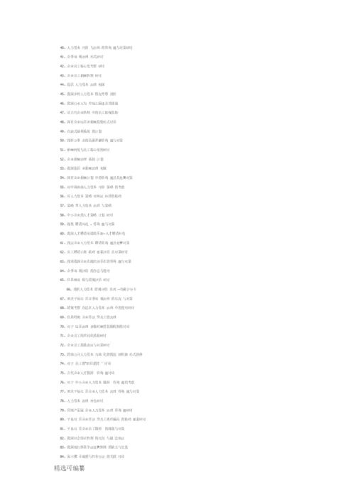 门人力资源本科论文题目.docx