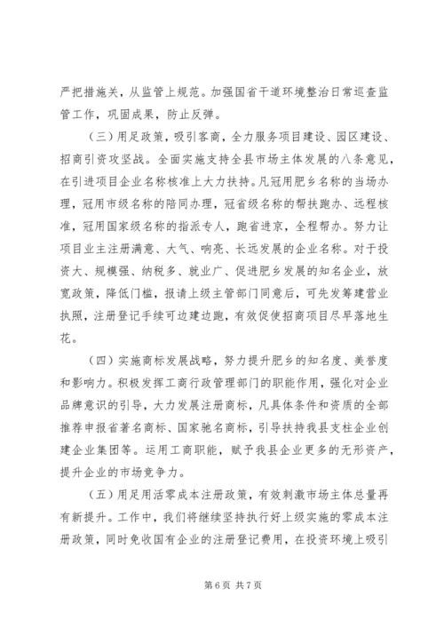 县工商局上半年工作报告 (4).docx