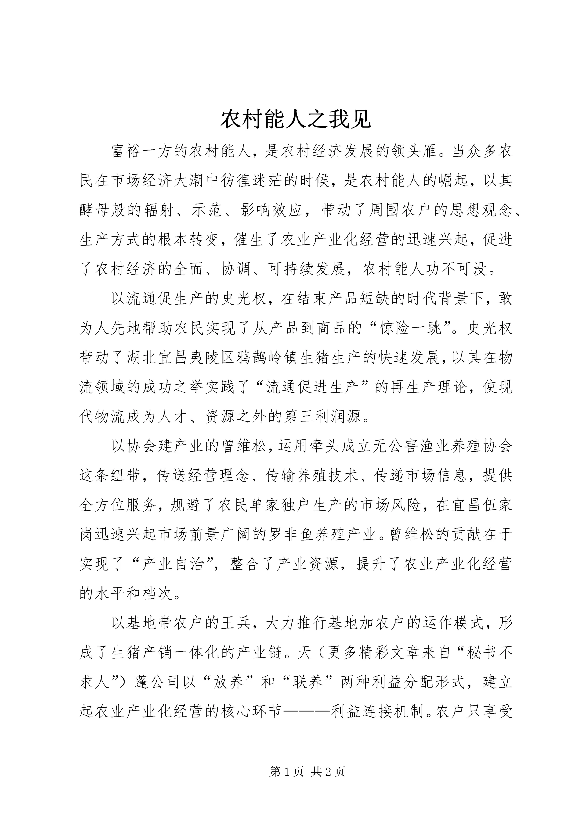 农村能人之我见.docx