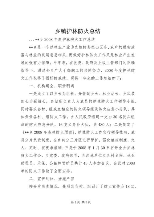 乡镇护林防火总结.docx