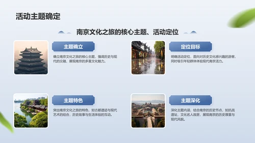 蓝色摄影风南京文化之旅：历史与现代的交汇PPT模板