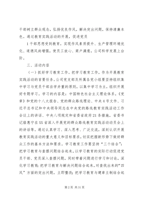 青运集团实业发展公司开展党的群众路线教育实践活动实施方案.docx