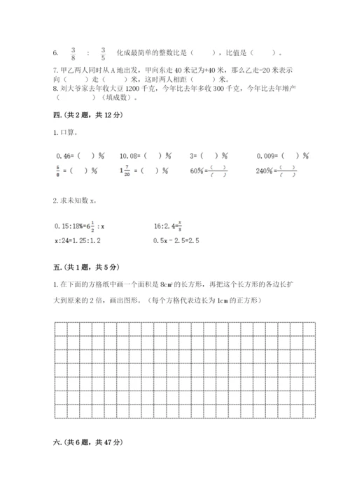 人教版六年级数学下学期期末测试题【考点提分】.docx